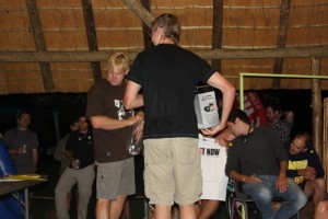 Hannes won a small braai so that he can braai in style in the streets of Parys.