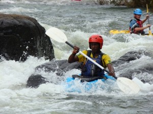 local paddler Victor placed 4th in the intermediate class, in a small Flirt!