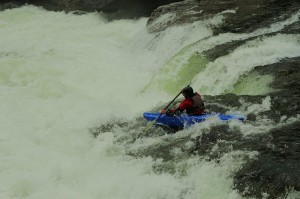 Miguel at the entry of the first rapid