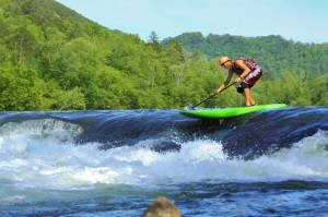 Running the ledge on the Hiwassee.  5000cfs